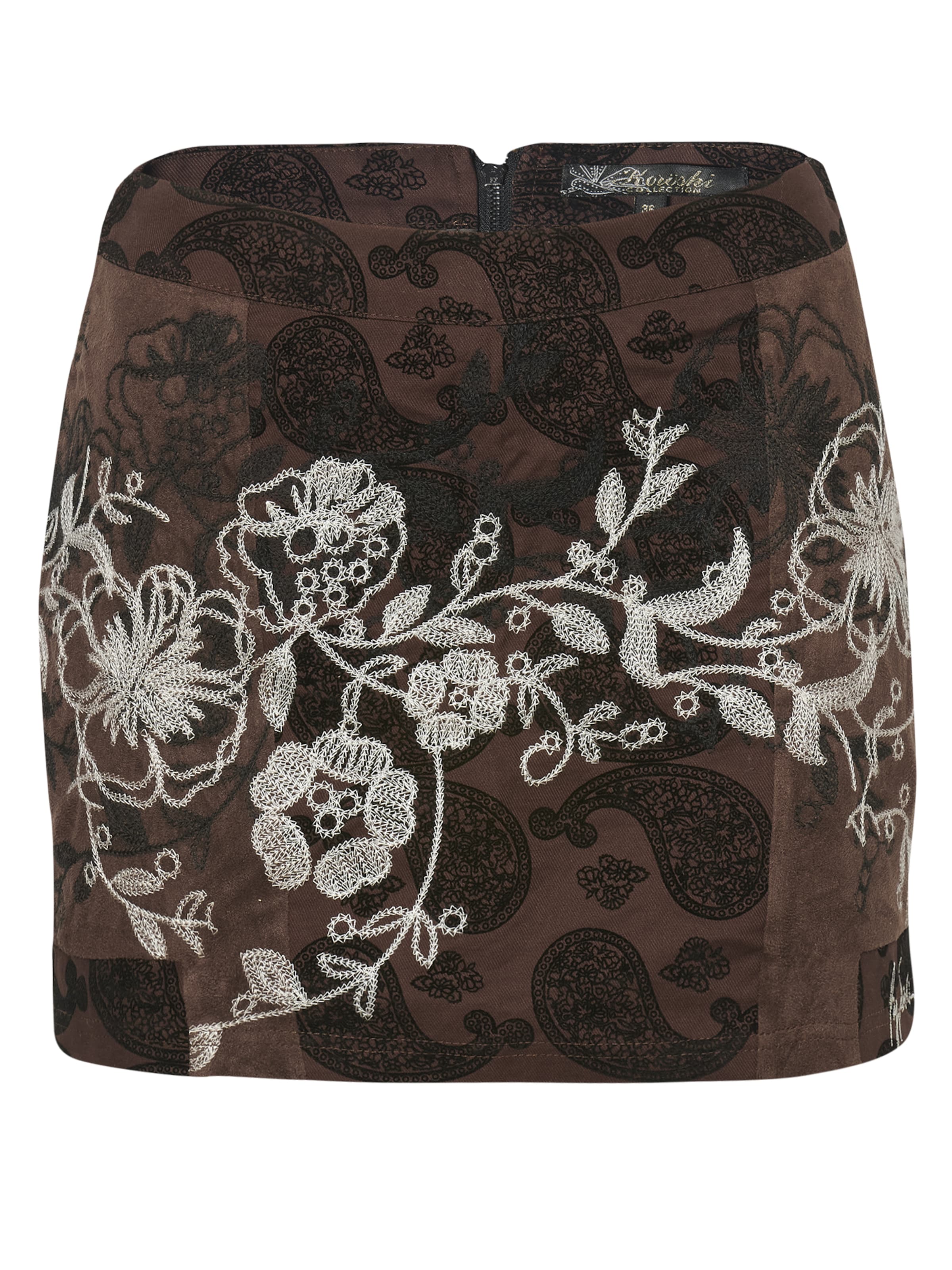 Gonna di KOROSHI in marrone: frontale