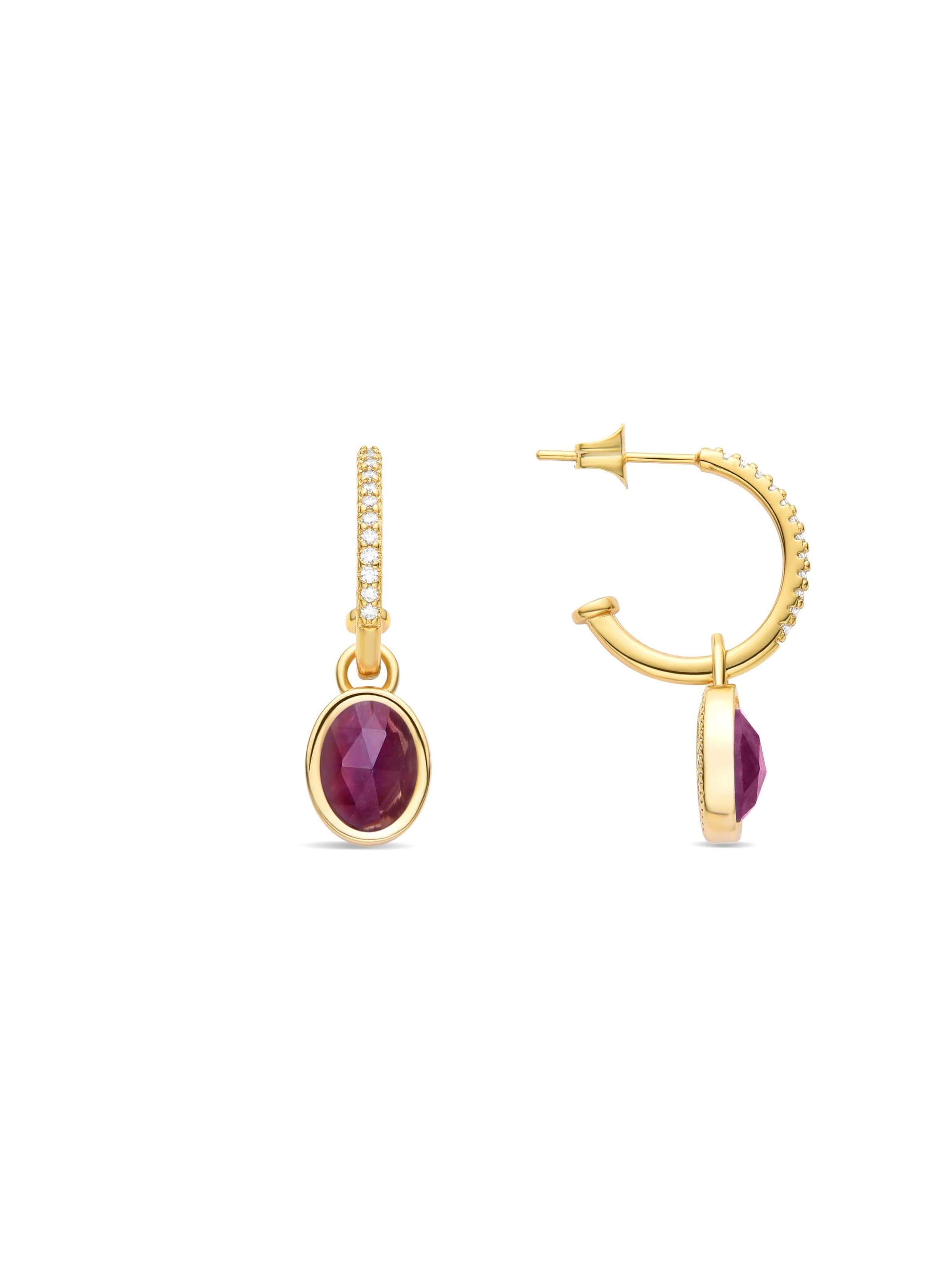 Luxenter Ohrringe 'Nyahau'‌‌‌ in Lila: Vorderseite