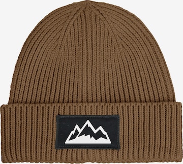 Neverless Beanie 'Mountain' in Brown: front
