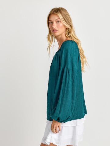 Cupshe - Blusa 'Long Sleeve' em verde