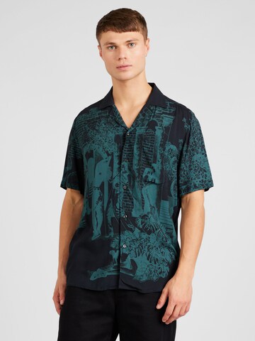 HUGO Regular Fit Hemd 'Ellino' in Schwarz: Vorderseite