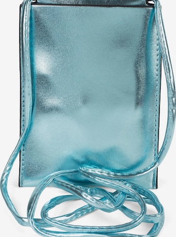 styleBREAKER Umhängetasche 'Handy Umhängetasche Metallic' in Blau: Vorderseite