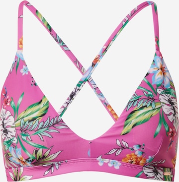 Superdry Triangle Bikini Top in Pink: front