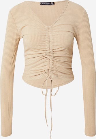 Sublevel Shirt in Beige: voorkant