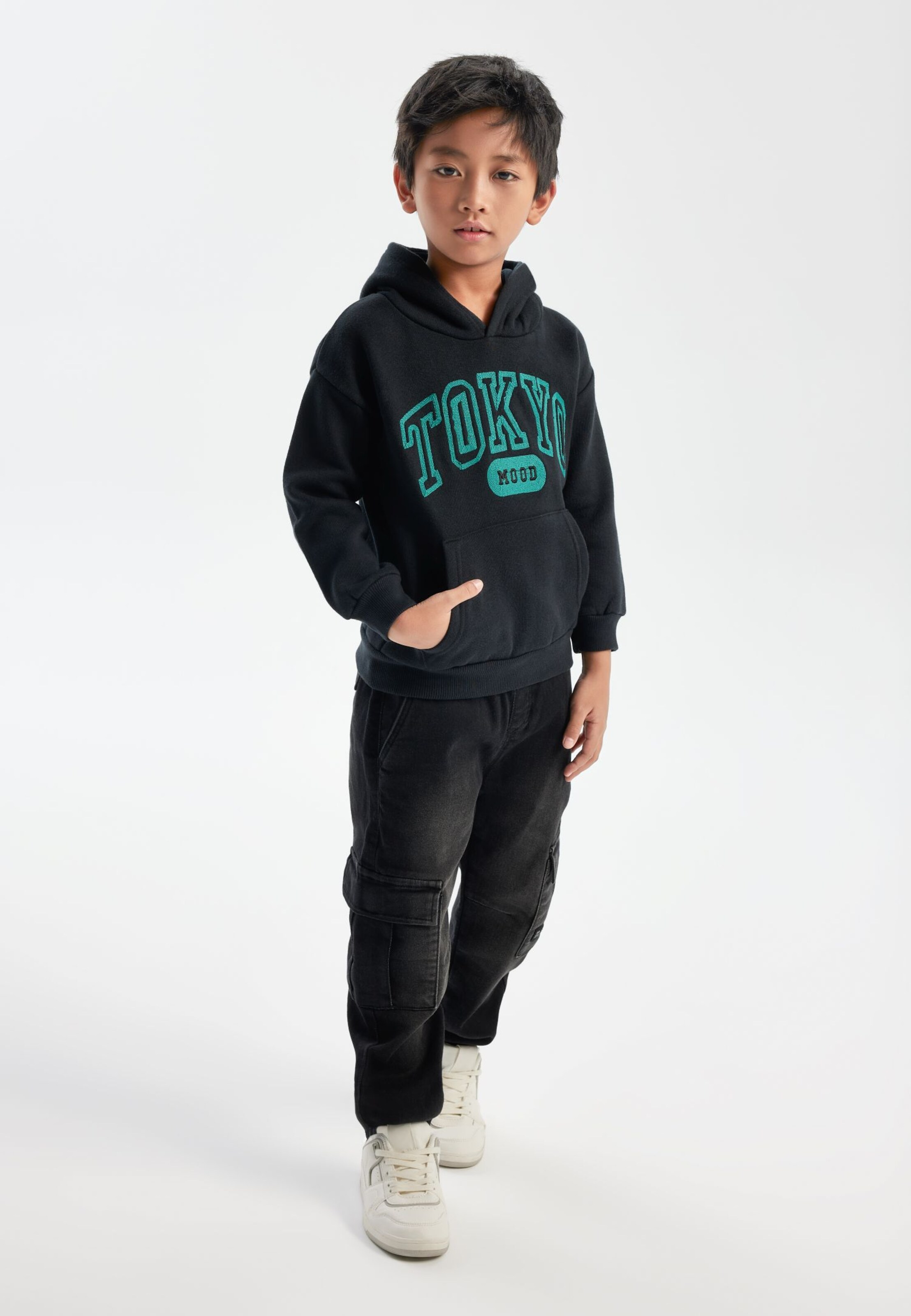 melns MINOTI Sportisks džemperis: no priekšpuses