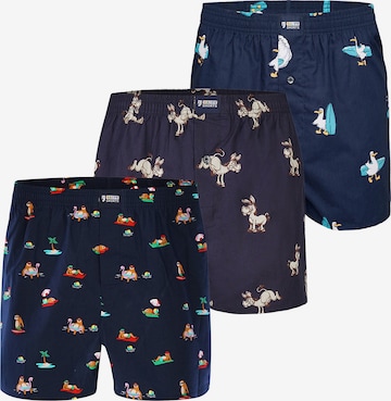 Boxers ' Motive ' Happy Shorts en bleu : devant