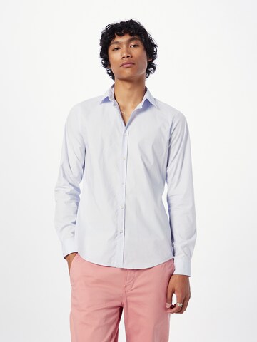 Coupe slim Chemise SCOTCH & SODA en bleu : devant