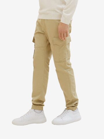 TOM TAILOR Tapered Cargo trousers in Beige