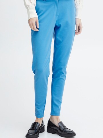 ICHI Tapered Broek 'Kate' in Blauw: voorkant