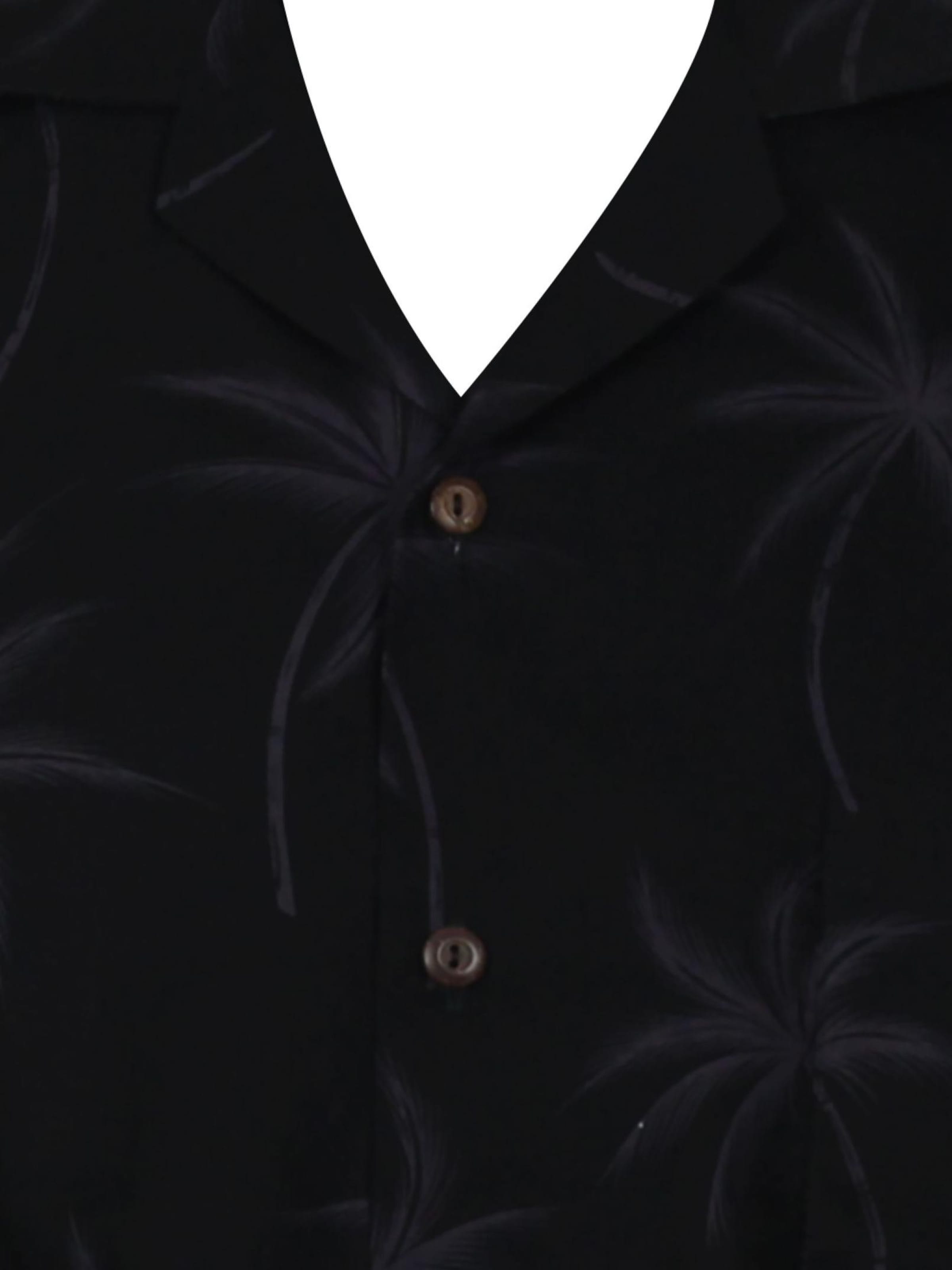 KY's Regular Fit Hemd 'Palmshadow'‌‌‌‌‌‌‌‌‌‌ in Schwarz