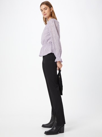 NEW LOOK Shirt 'PEPLUM FRILL' in Purple