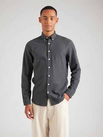 Coupe regular Chemise Lindbergh en vert : devant