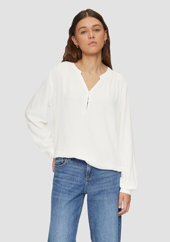 QS Blouse in Wit: voorkant