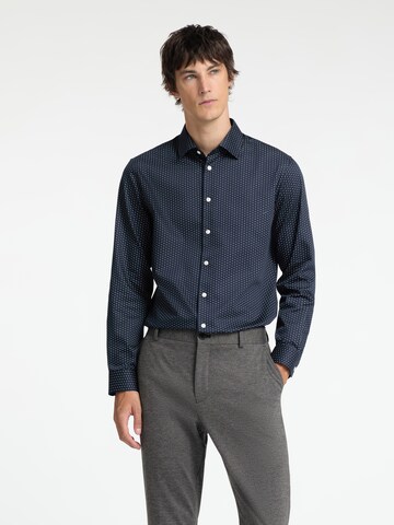 SELECTED HOMME Regular fit Button Up Shirt 'Performance' in Blue: front