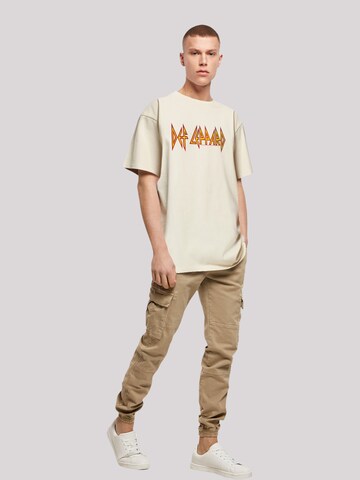 T-Shirt 'Def Leppard' F4NT4STIC en beige