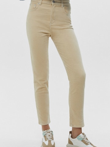 Pull&Bear Slim fit Trousers in Beige