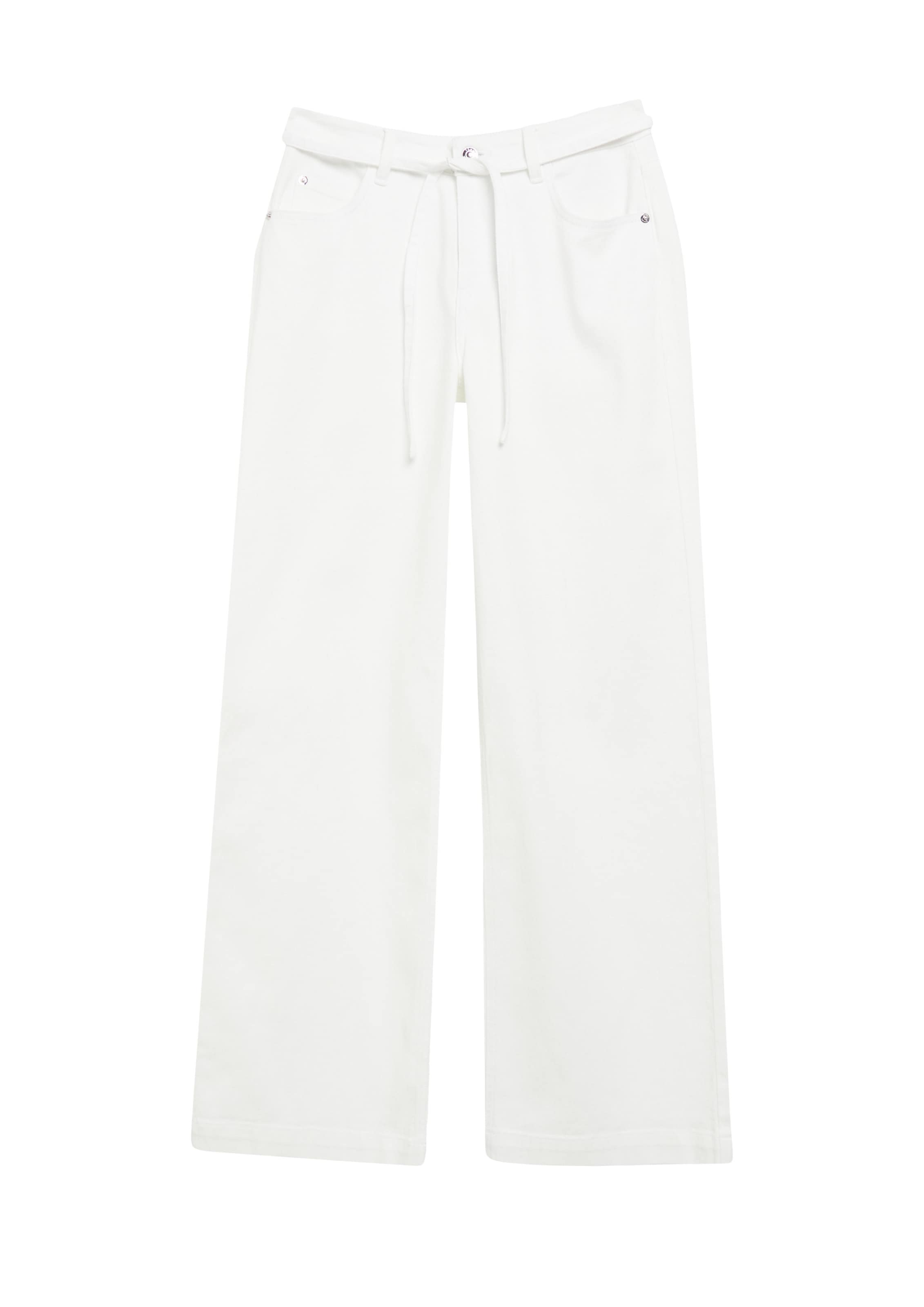 COMMA Loosefit Jeans in Wit: voorkant