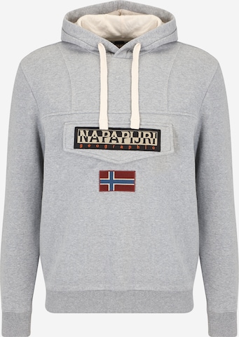 NAPAPIJRI Sweatshirt 'Burgee Wint 2' in Grijs: voorkant