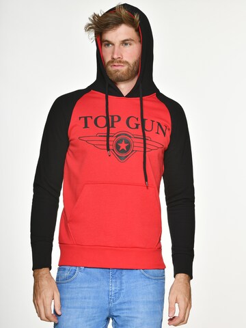 TOP GUN Sweatshirt 'Skater' in Rot: predná strana