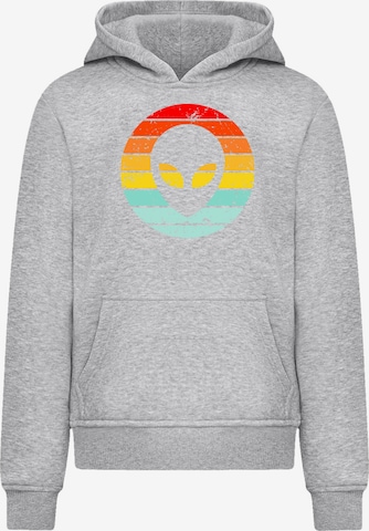 F4NT4STIC Sweater 'Alien Retro Sonnenuntergang' in Grey: front