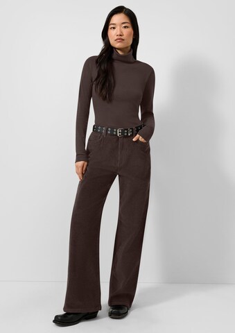 Wide Leg Pantalon QS en marron