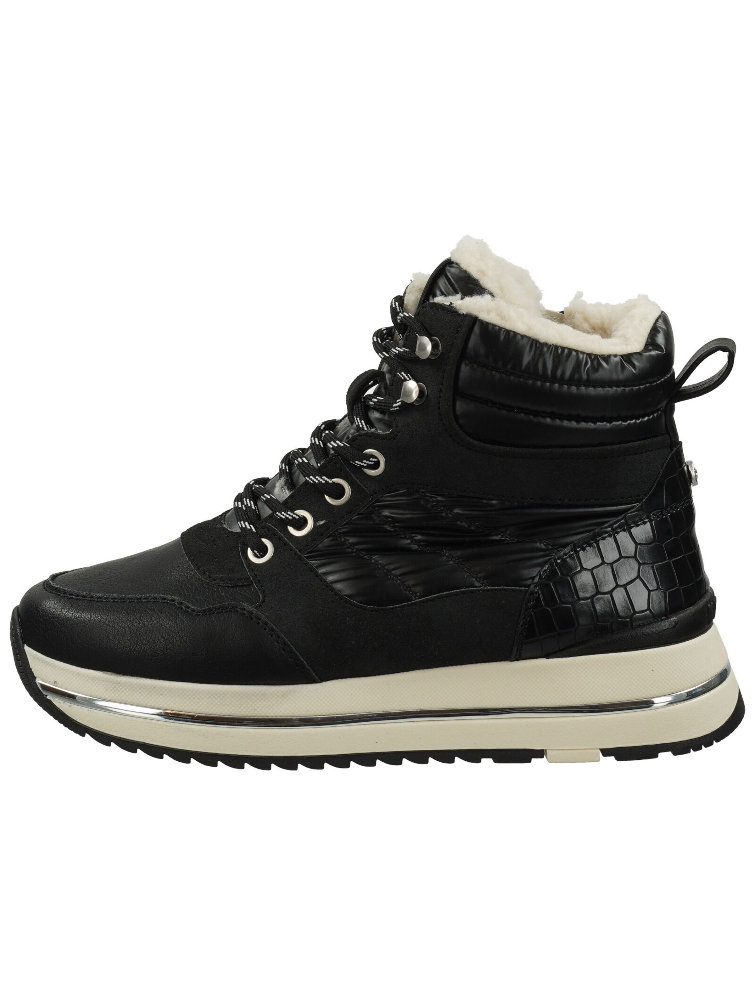 MUSTANG Schnürstiefelette in Schwarz