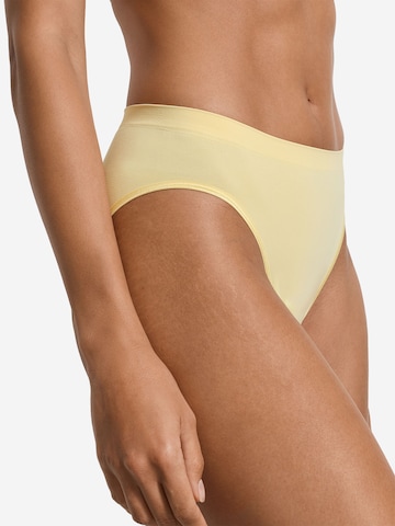 Hanro Midislip ' Touch Feeling ' in Gelb: Vorderseite