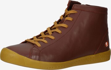 Softinos Lace-Up Ankle Boots in Brown: front