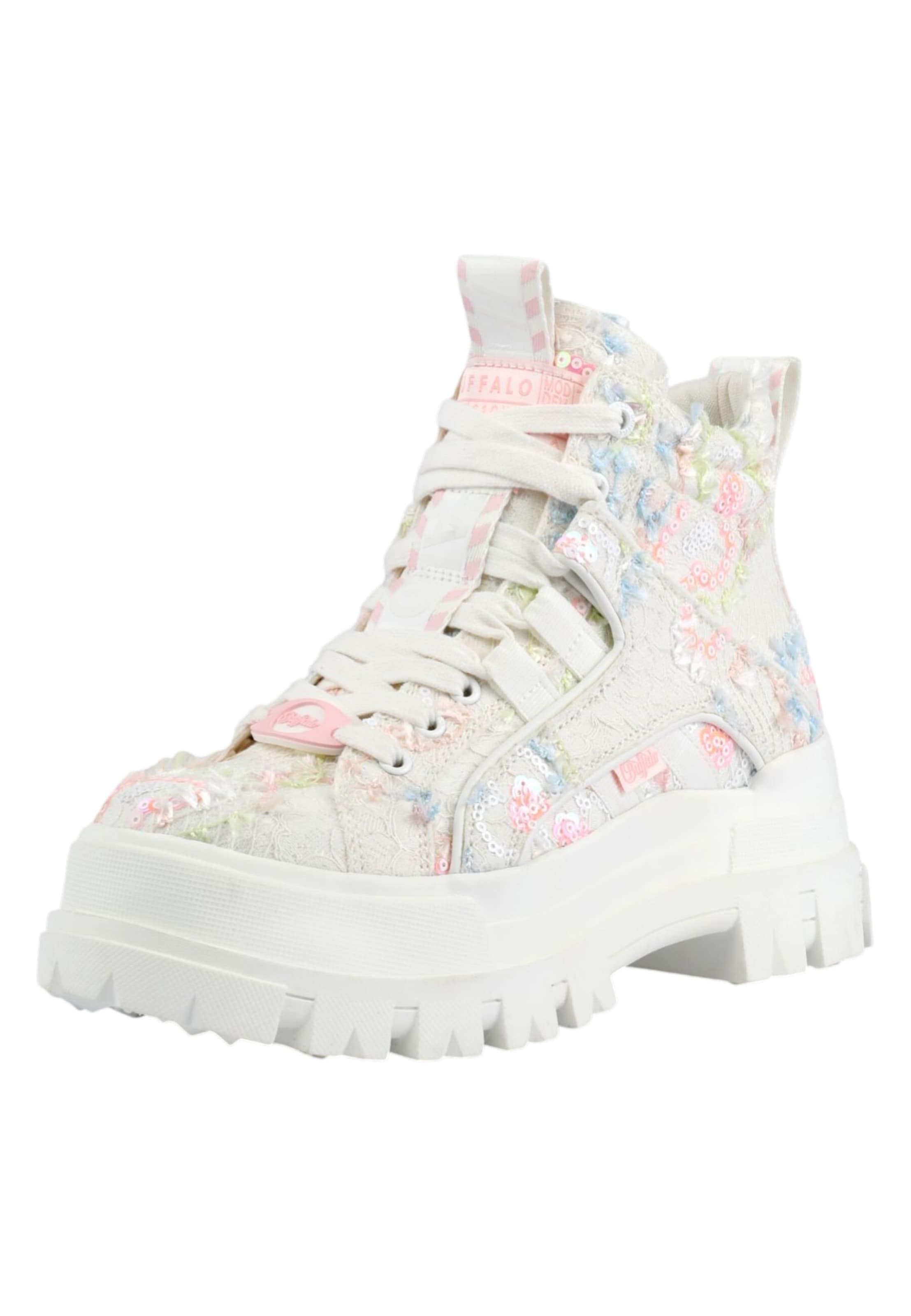 Bottines à lacets 'Aspha' BUFFALO en blanc : devant