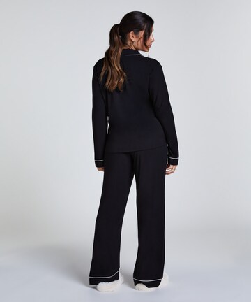 Hunkemöller Pyjamahose in Schwarz
