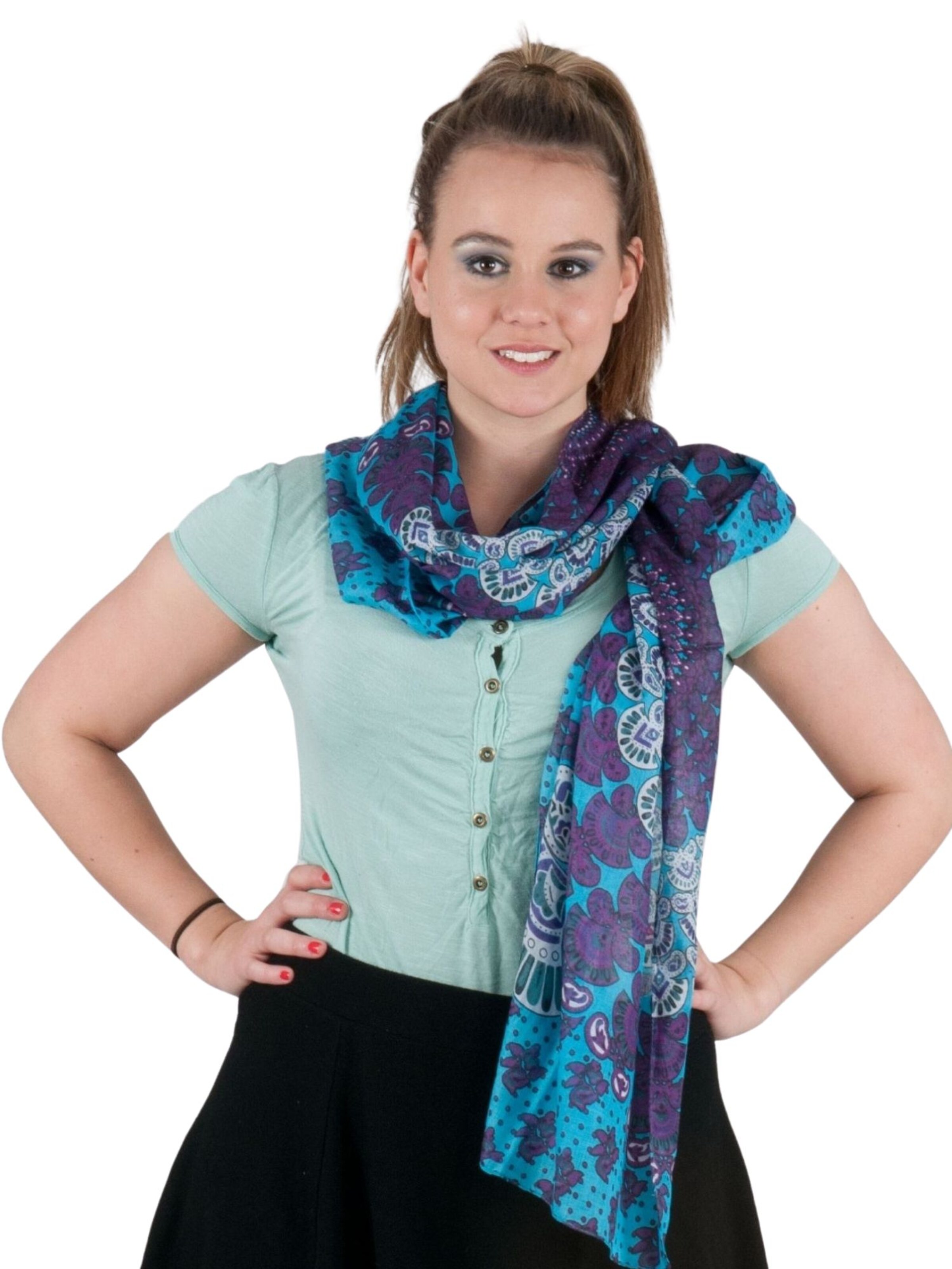 Sunsa Scarf 'Sunsa' in Blue