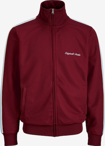 Jack & Jones Junior Sweat jacket 'Cotedazur' in Red: front