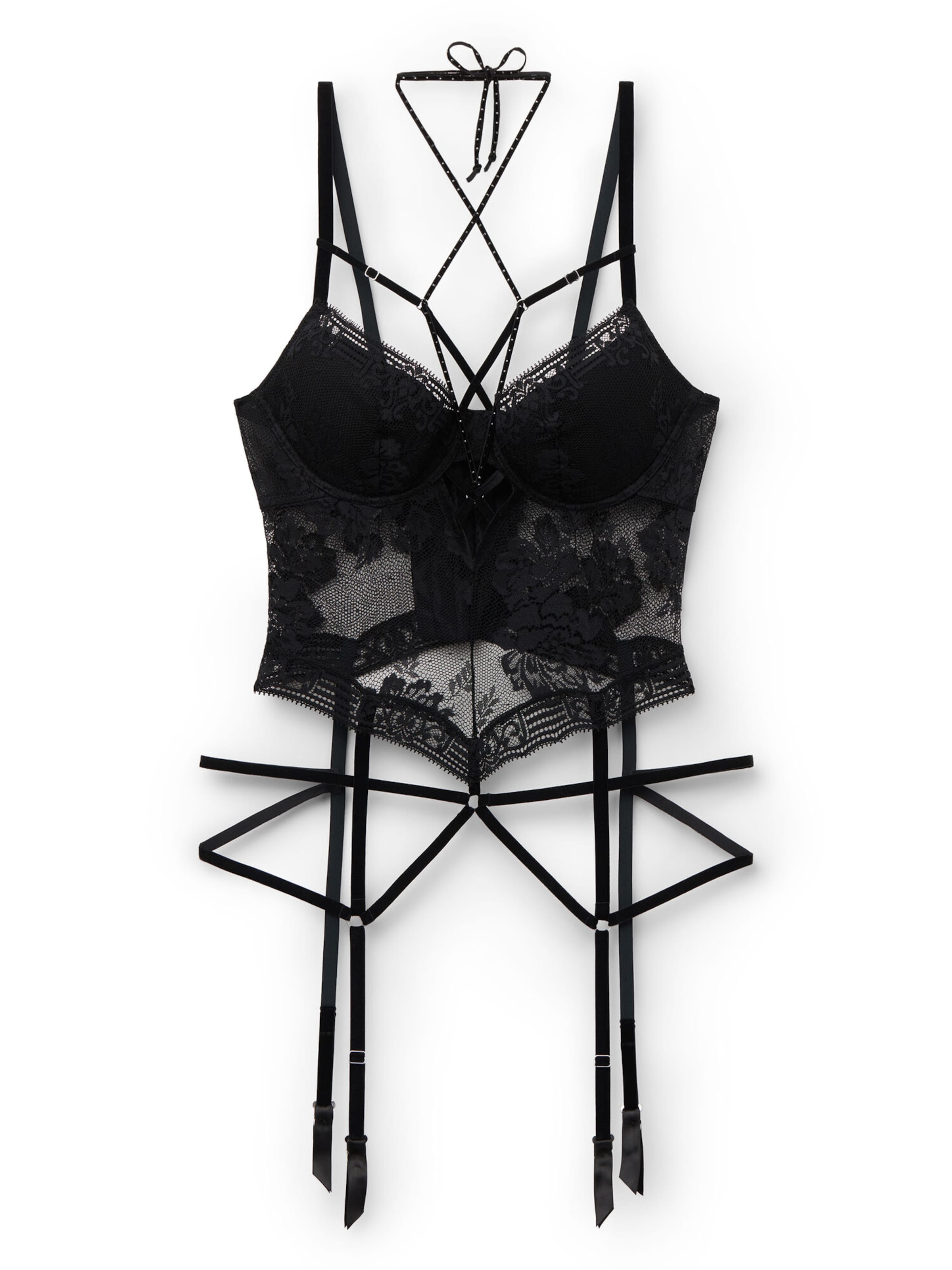 INTIMISSIMI Corsage 'LA FEMME FATALE' in Schwarz: Vorderseite