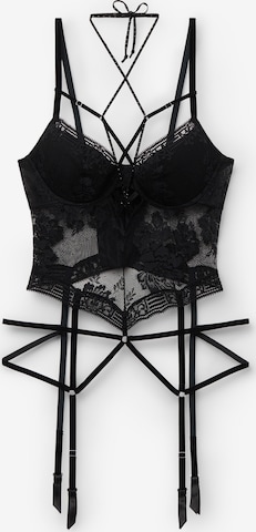 INTIMISSIMI Corsage 'LA FEMME FATALE' in Schwarz: Vorderseite