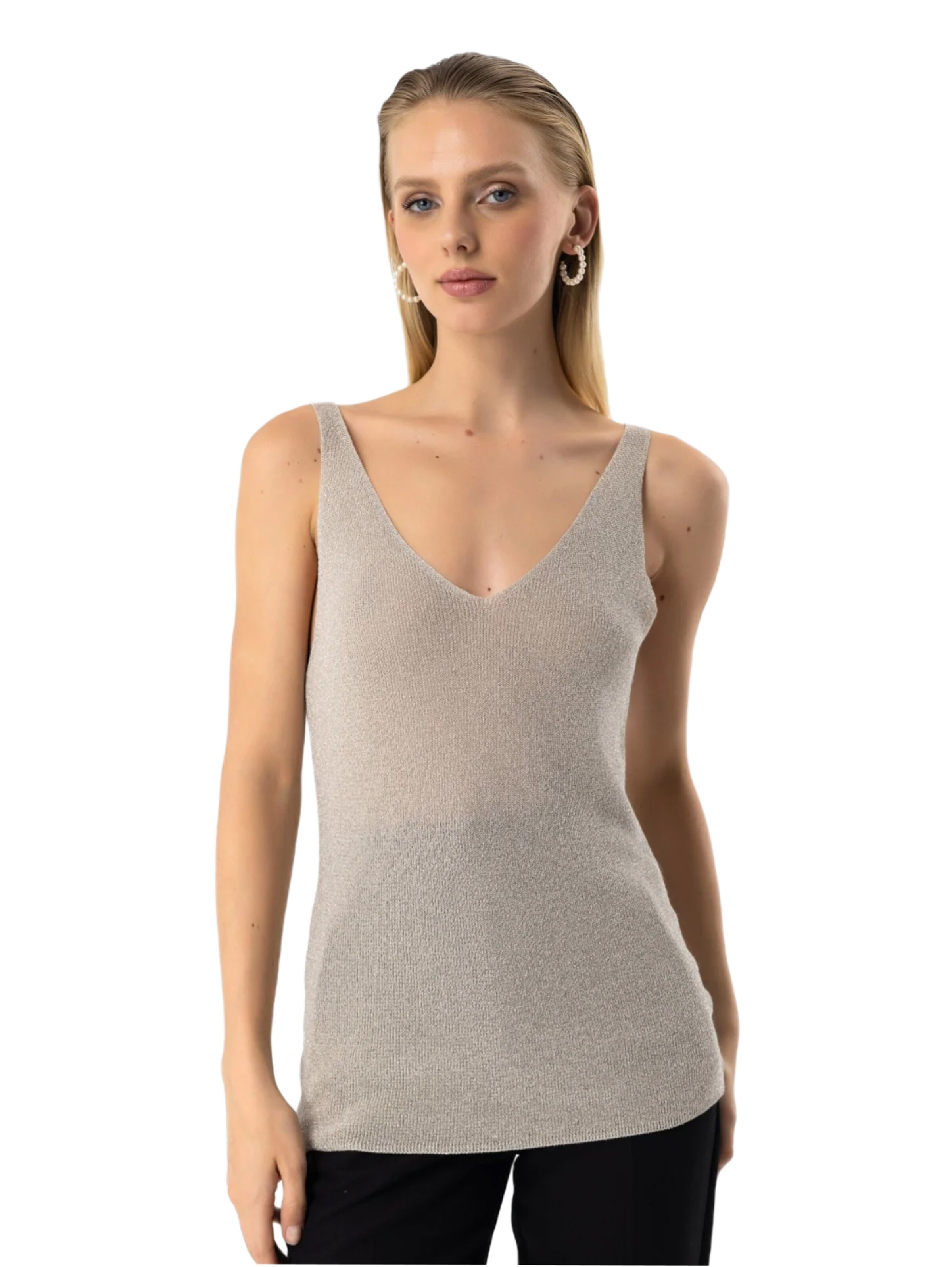 Tops en tricot No Matter What en beige : devant