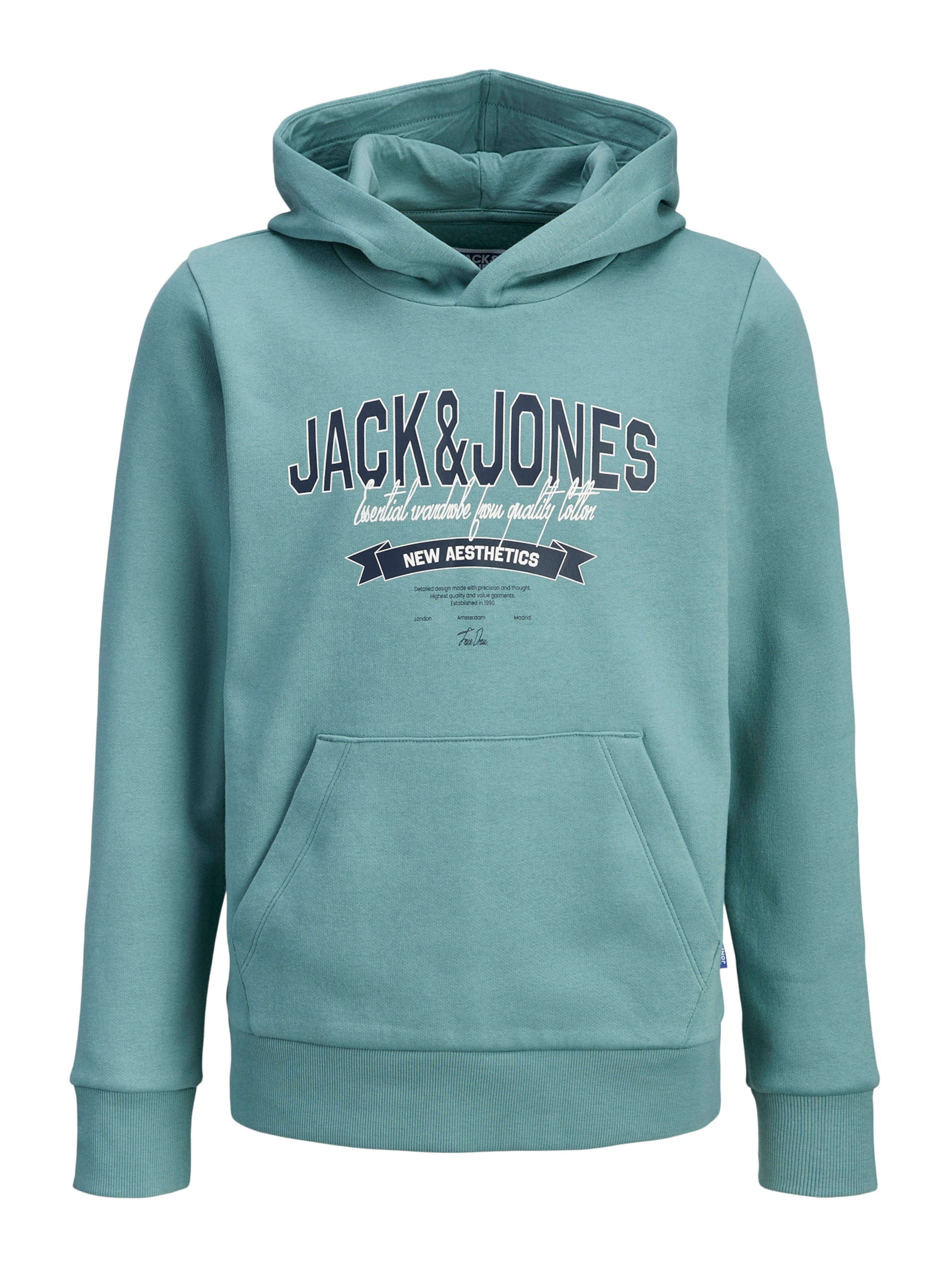 Jack & Jones Junior Суичър в синьо: отпред