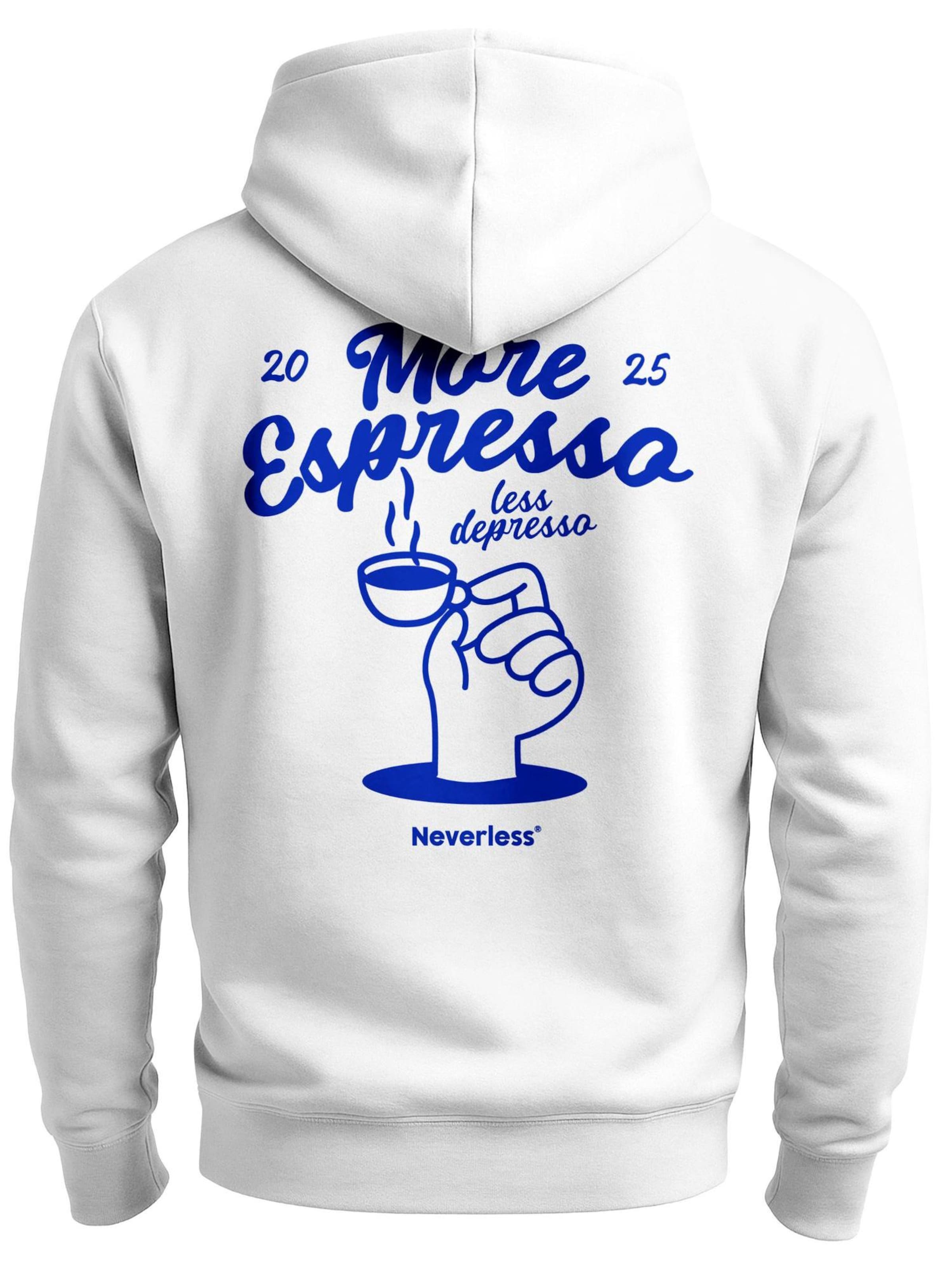 Neverless Sweatjacke 'More Espresso'‌‌‌‌‌‌ in Weiß