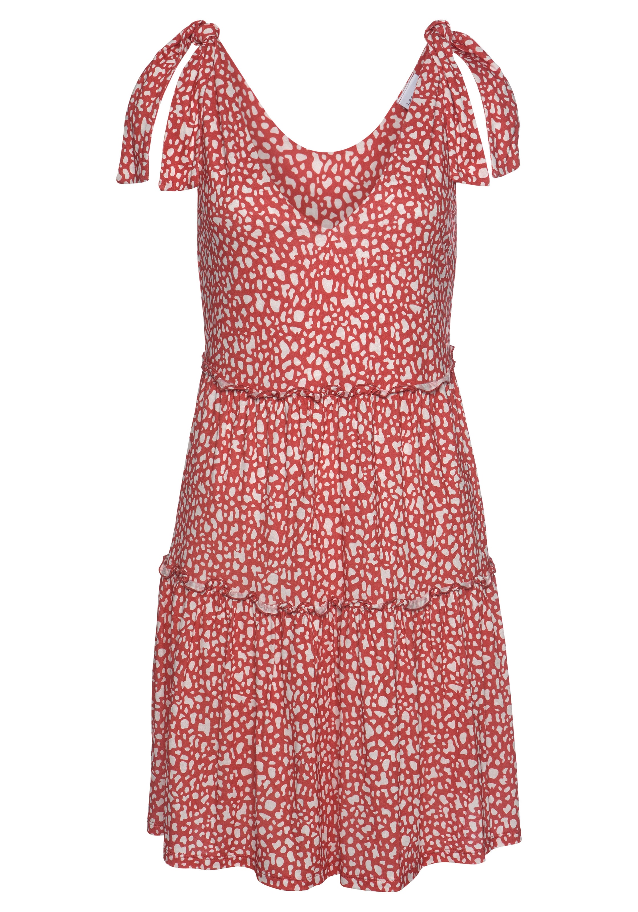 BEACH TIME Summer Dress in Red: front