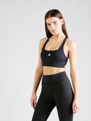 juoda ADIDAS PERFORMANCE Biustjė Sportinė liemenėlė 'Powerimpact Training Medium-support'