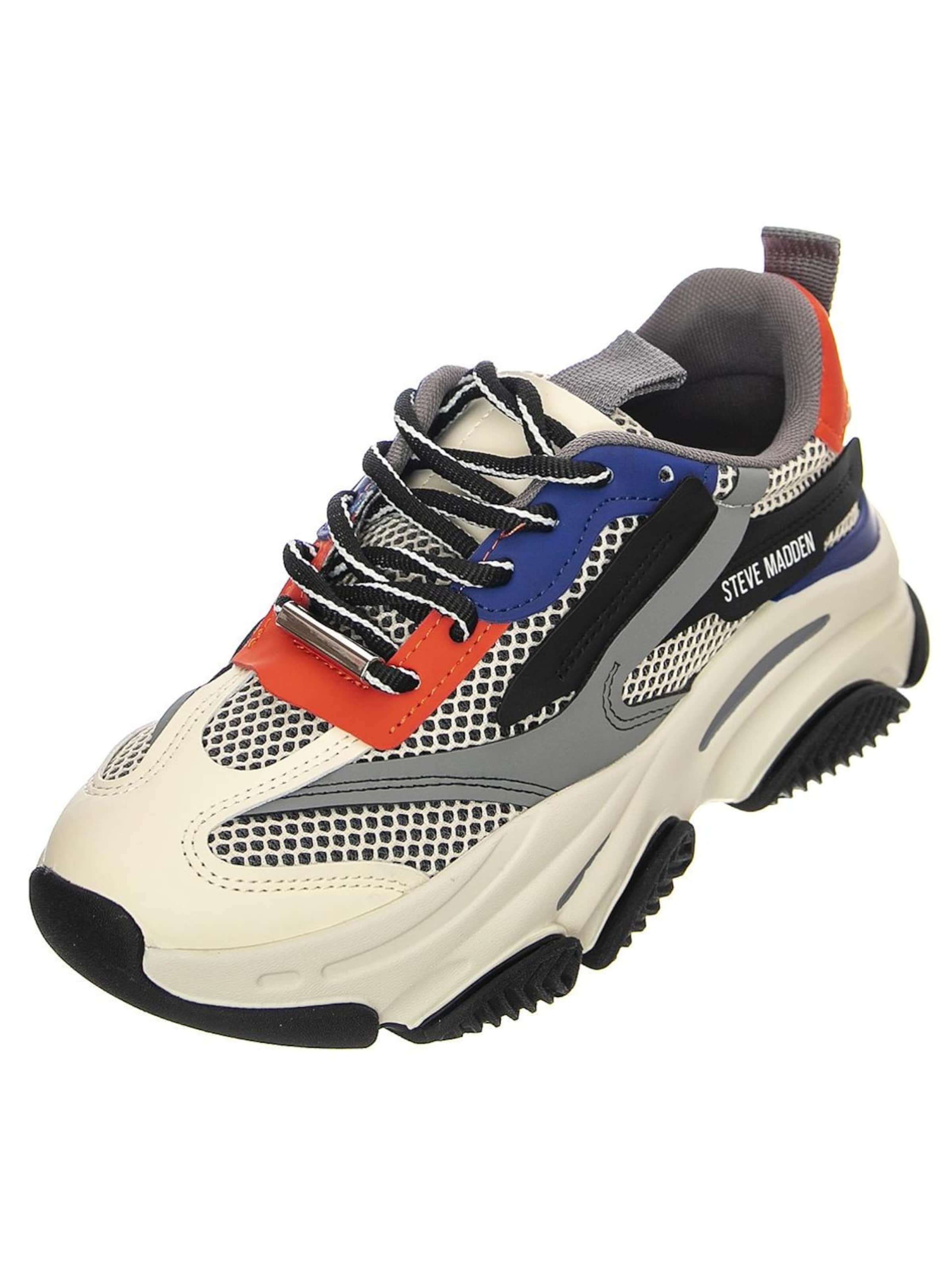 STEVE MADDEN Sportslig snøresko 'Possession Grey / Blue' i blandingsfarvet: forside