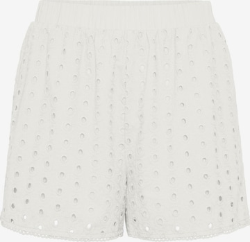 PIECESregular Hlače 'Højtaljede' - bijela boja: prednji dio