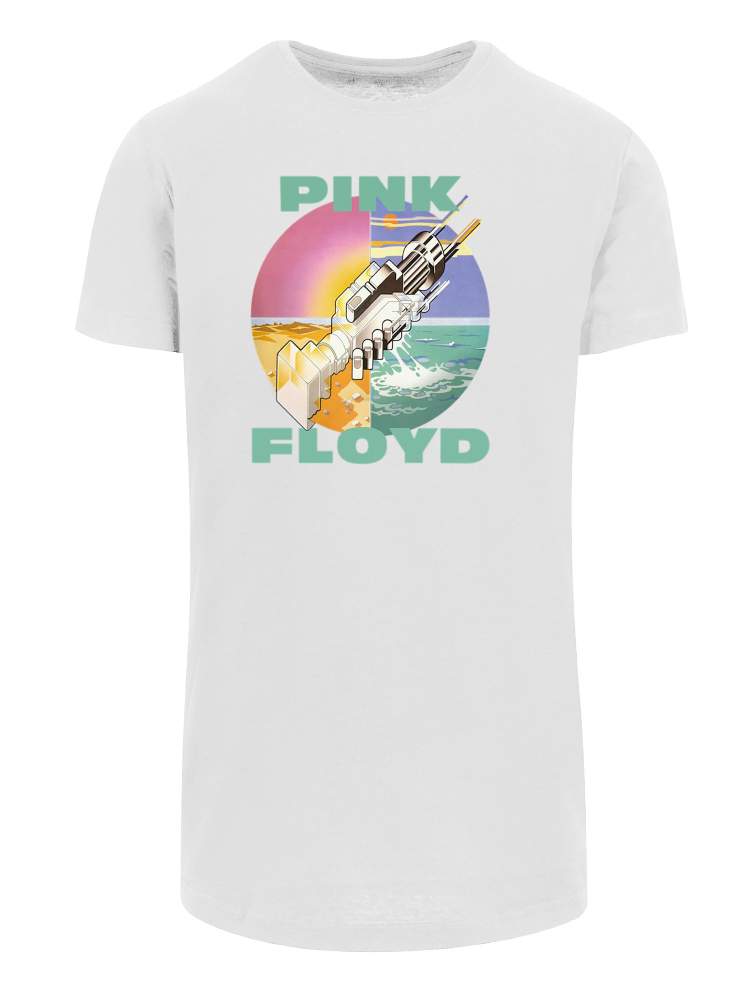 T-Shirt 'Pink Floyd Wish You Were Here Rockband' F4NT4STIC en blanc : devant