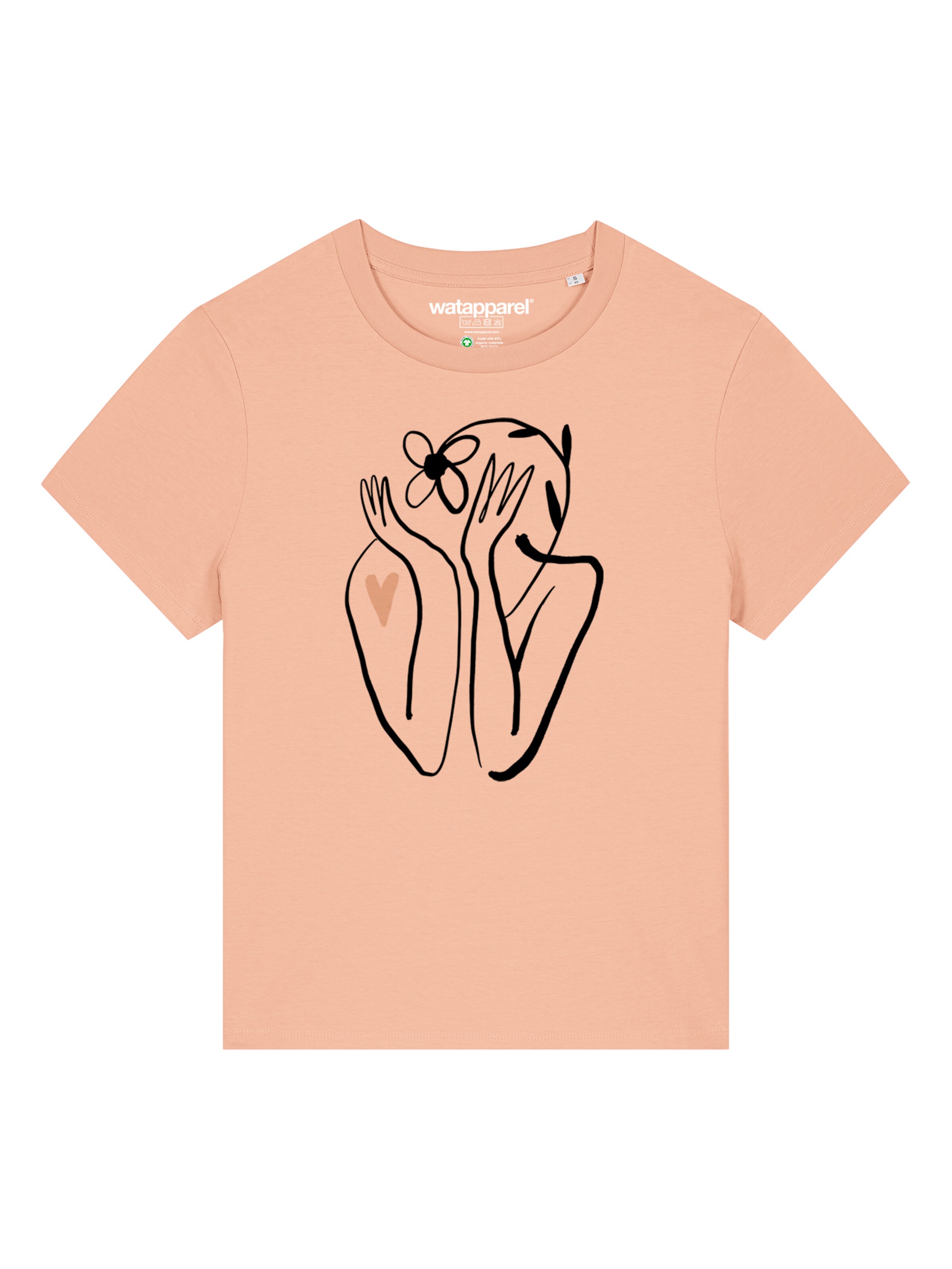 Watapparel T-Shirt 'Self love' in Orange: Vorderseite
