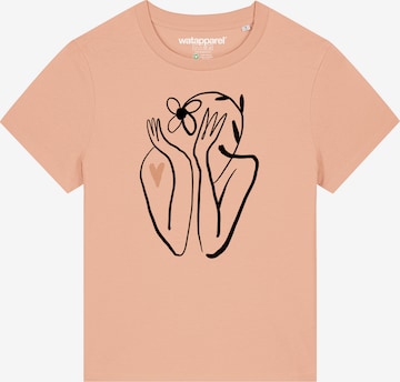 T-shirt 'Self love' Watapparel en orange : devant