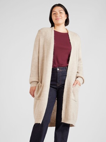 Cardigan 'JADE' ONLY Curve en beige : devant