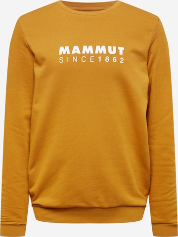 MAMMUT Tapered Athletic Sweatshirt in Yellow: front