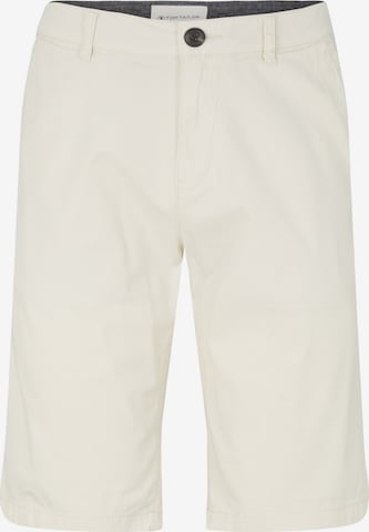 TOM TAILOR Chino hlače | bela barva: sprednja stran