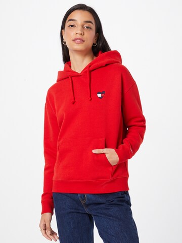 Tommy Jeans Sweatshirt 'HOMESPUN HEART' in Red: front