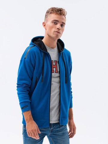 Ombre Zip-Up Hoodie 'B1076' in Blue