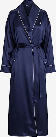 Polo Ralph Lauren Morgenmantel ' Heritage Silk ' in Blau: Vorderseite